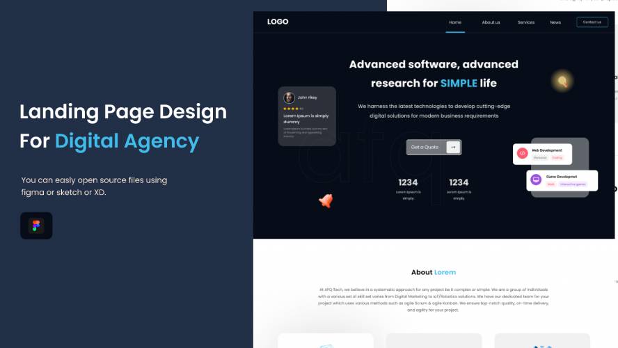 Figma Freebie Agency Web Design