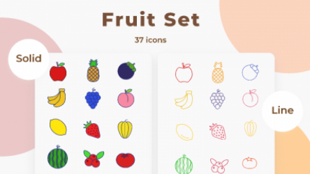 Figma Freebie Fruit Pack Icon Set
