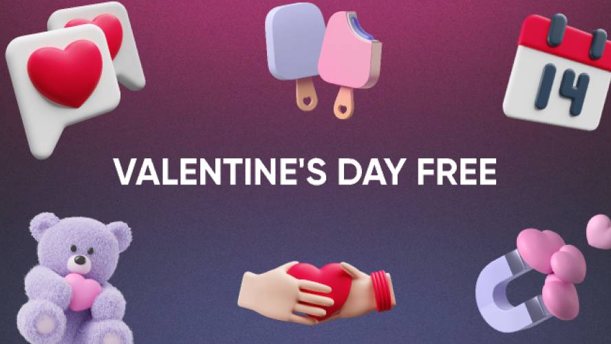Figma Freebie Icons Valentine day