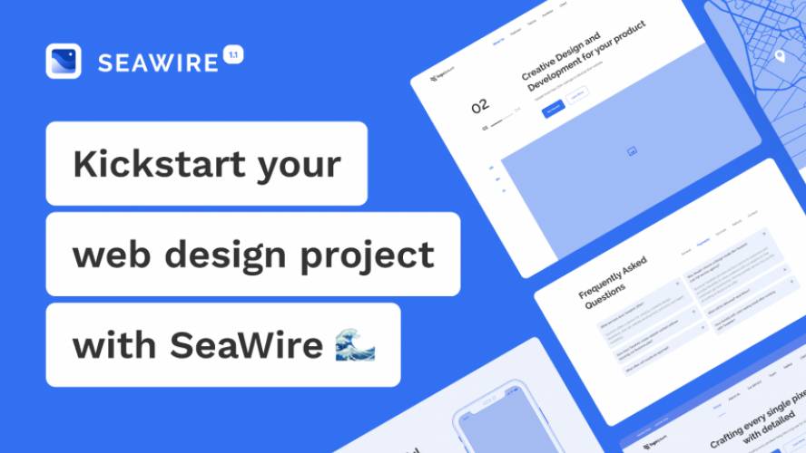Figma freebie SeaWire - Web Wireframe UI Kit