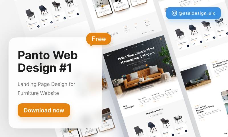 Figma Furniture Landing Page Panto Web Design