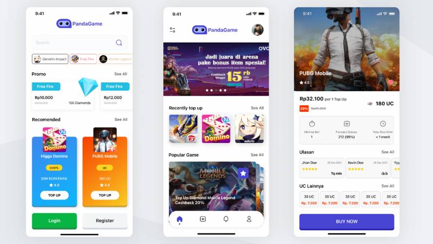 Figma Game Mobile Apps Template