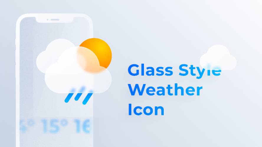 Figma Glassmorphism Weather Icon