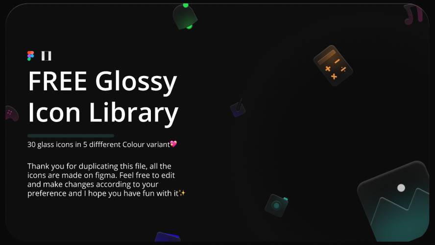 Figma Glossy Icon Library Free Download