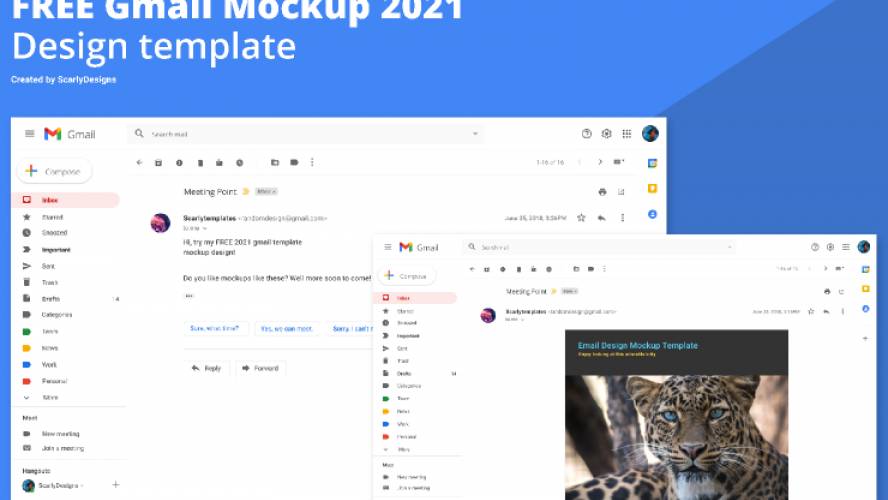 Figma Gmail Design Mockup Template