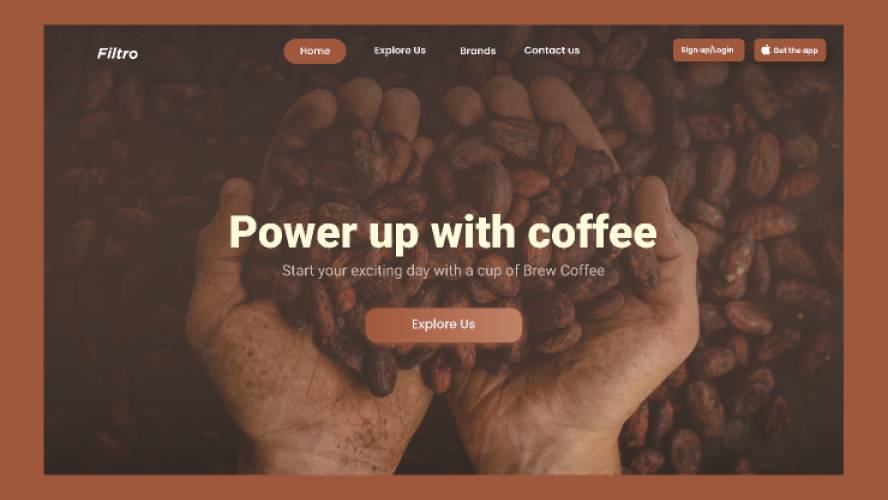 Figma Hero Section of Coffee Website