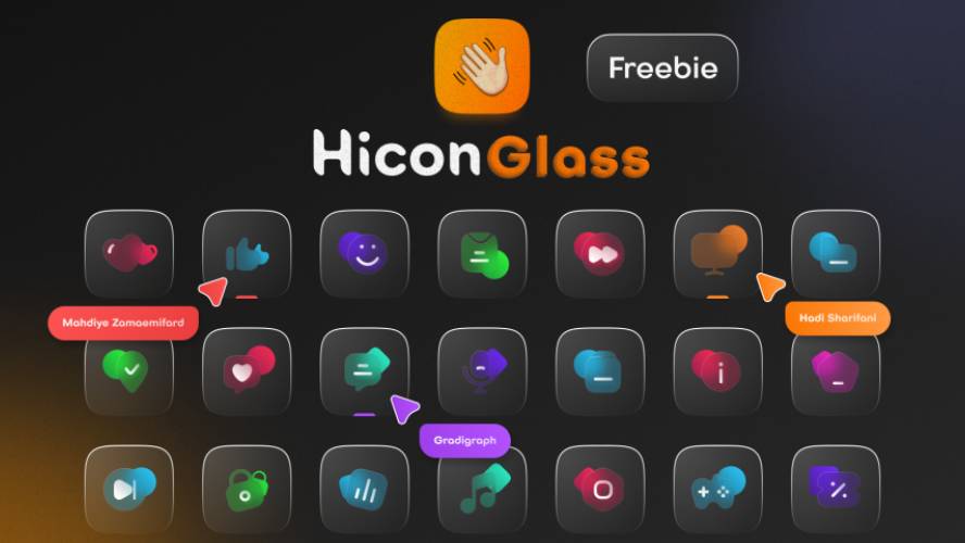 Figma Hicon Glass Icons Free Download