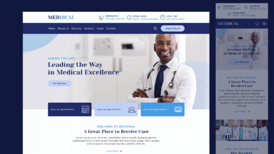 Figma Hospital website template