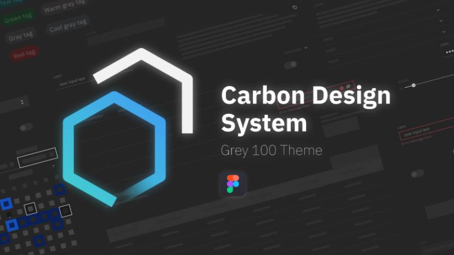 Figma IBM Carbon Design System (Gray 100 theme)