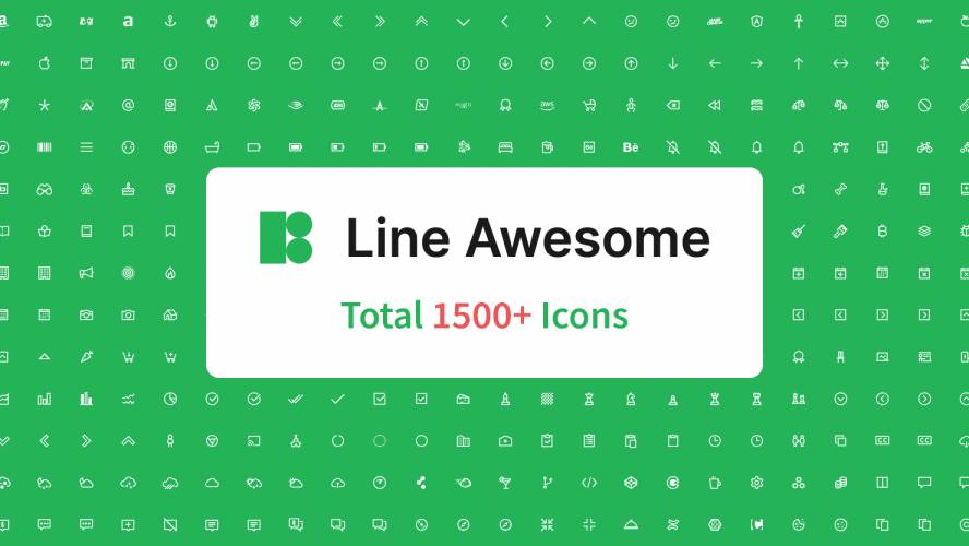 Figma Icon Design System - Line Awesome Icons8