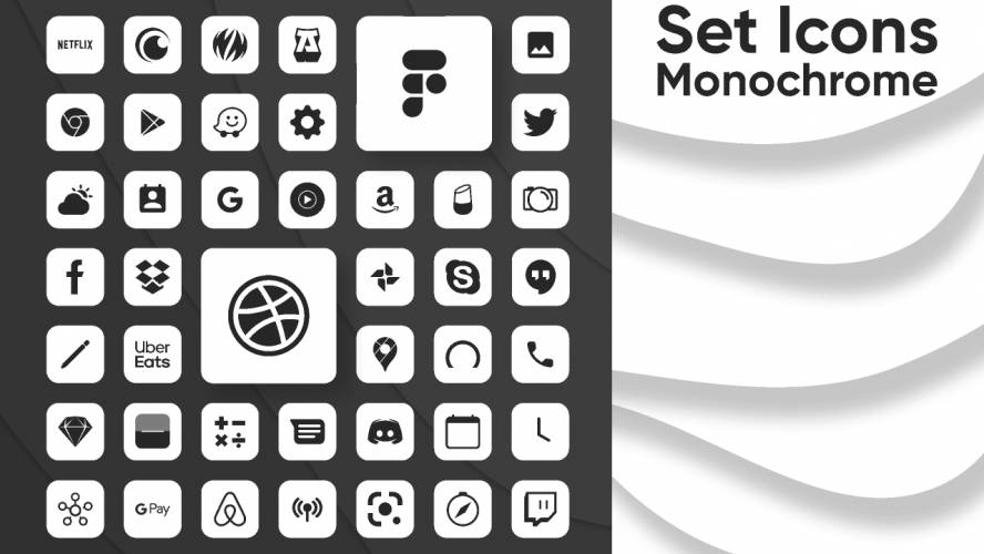 Figma icons Set Monochrome