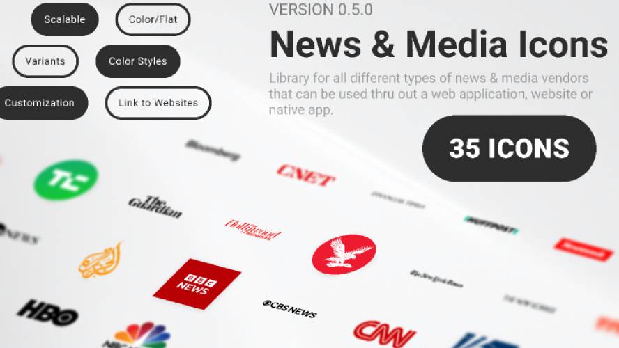 Figma New and Media Icons Set