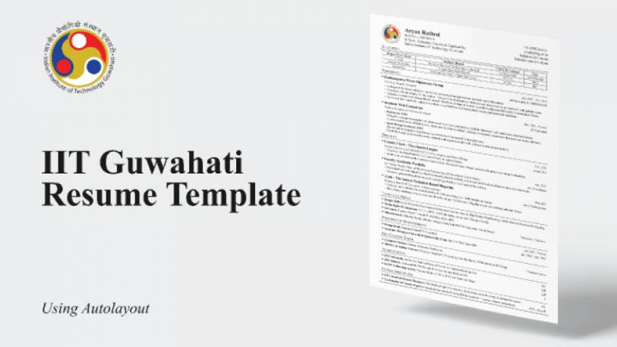 Figma IIT Guwahati Resume/CV Template