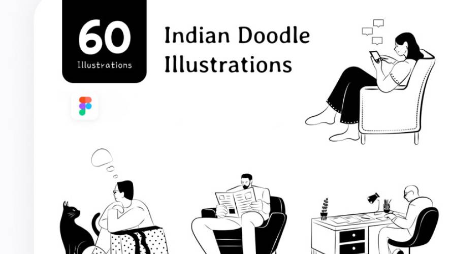 Figma Indian Doodle Illustration Pack