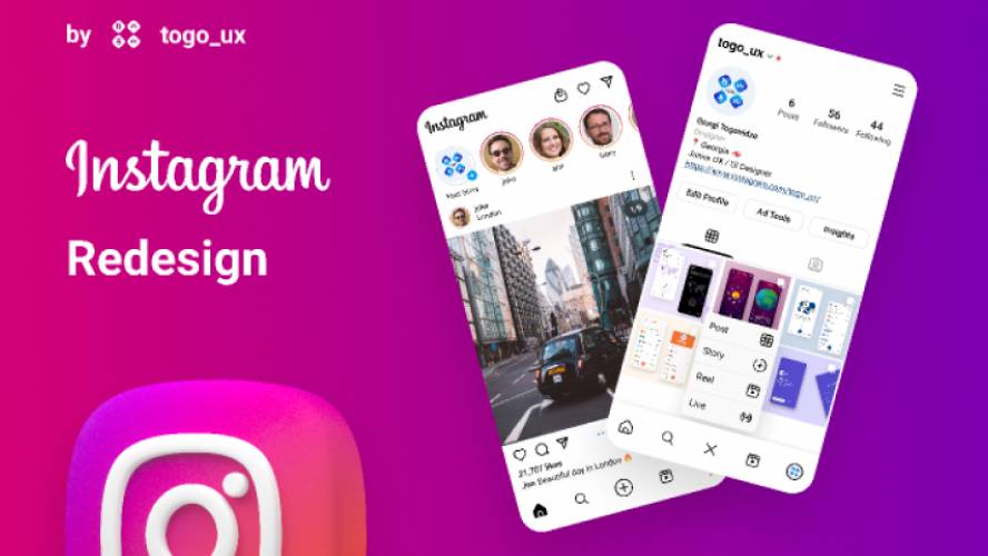Figma Instagram UX/UI Redesign