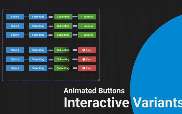 Figma Interactive Variant Animated Button