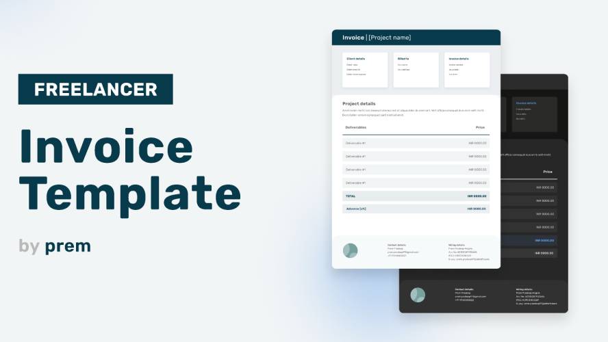 Figma Invoice Template for Freelancers