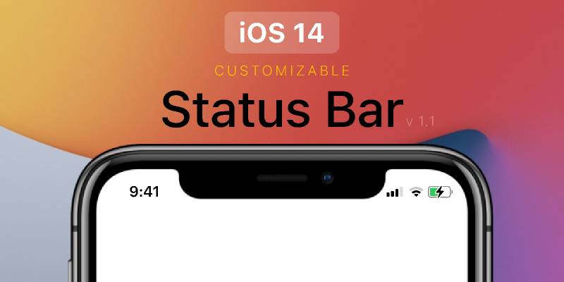Figma iOS 14 Status Bar Free Template