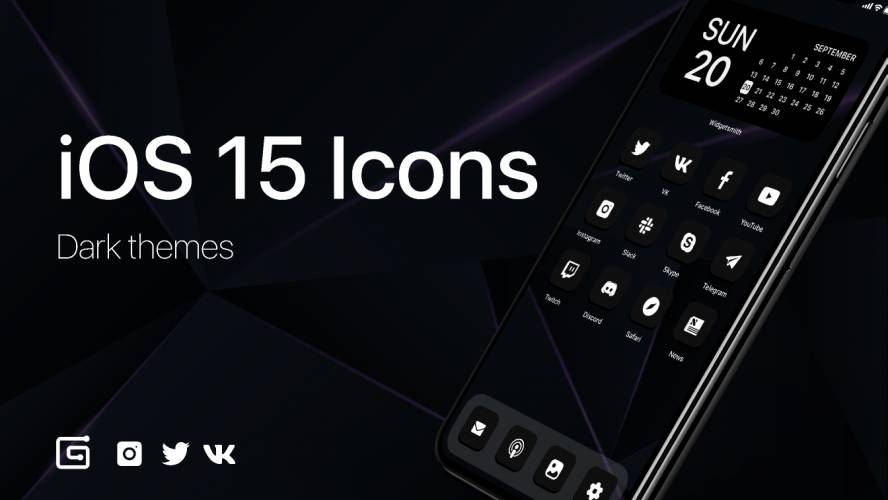 Figma ios 15 icon pack (Dark)