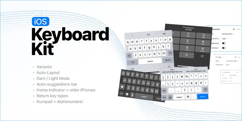 Figma iOS Keyboard Kit Template