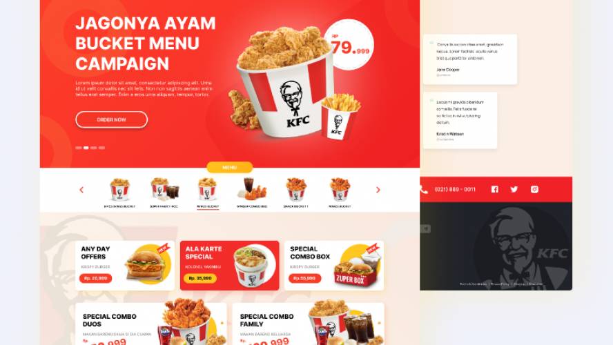 Figma KFC Redesign Website Template