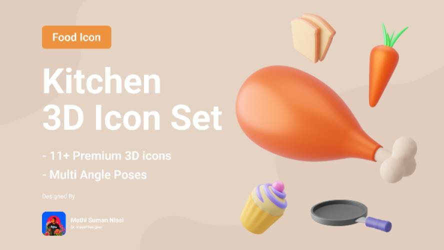 Figma Kitchen Icon 3D