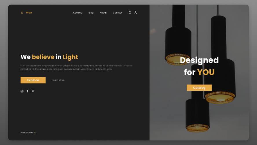Figma Lamp Website Template