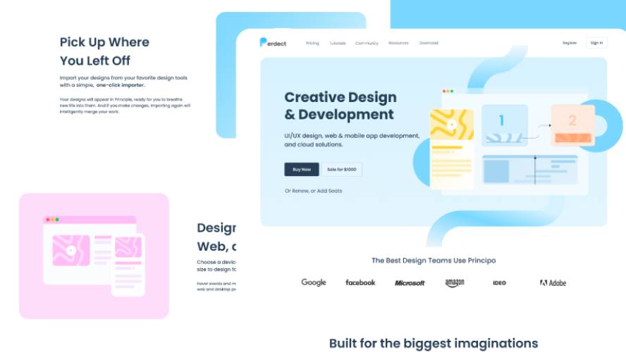 Figma Landing Page Interaction and illustration Design