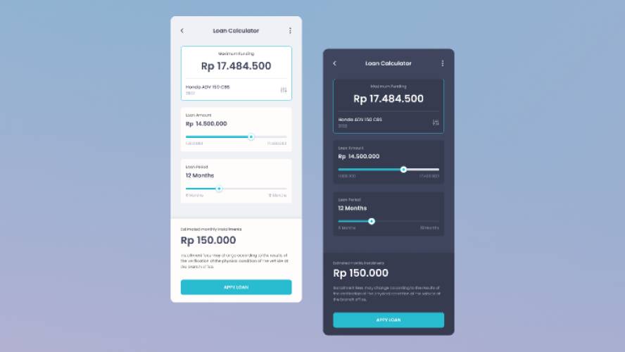 Figma Loan Calculator Mobile App