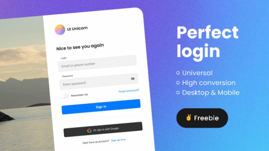 Figma Login Page Perfect UI