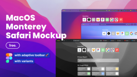 Figma MacOS Monterey Realistic Safari Mockup Free Download
