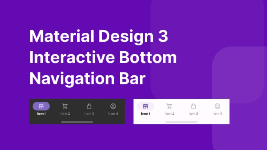 Figma Material 3 Bottom Nav Bar