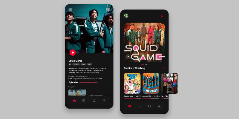 Figma Mobile Streaming App Template