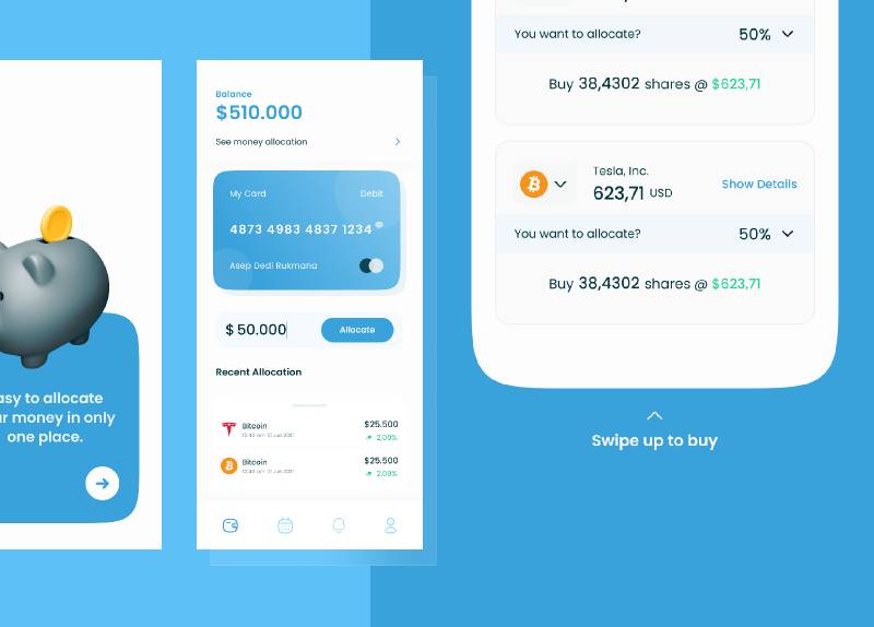Figma Money Allocations App UI | UI4Free