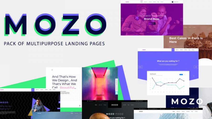 Figma Mozo - A Pack of Multipurpose Landing Pages