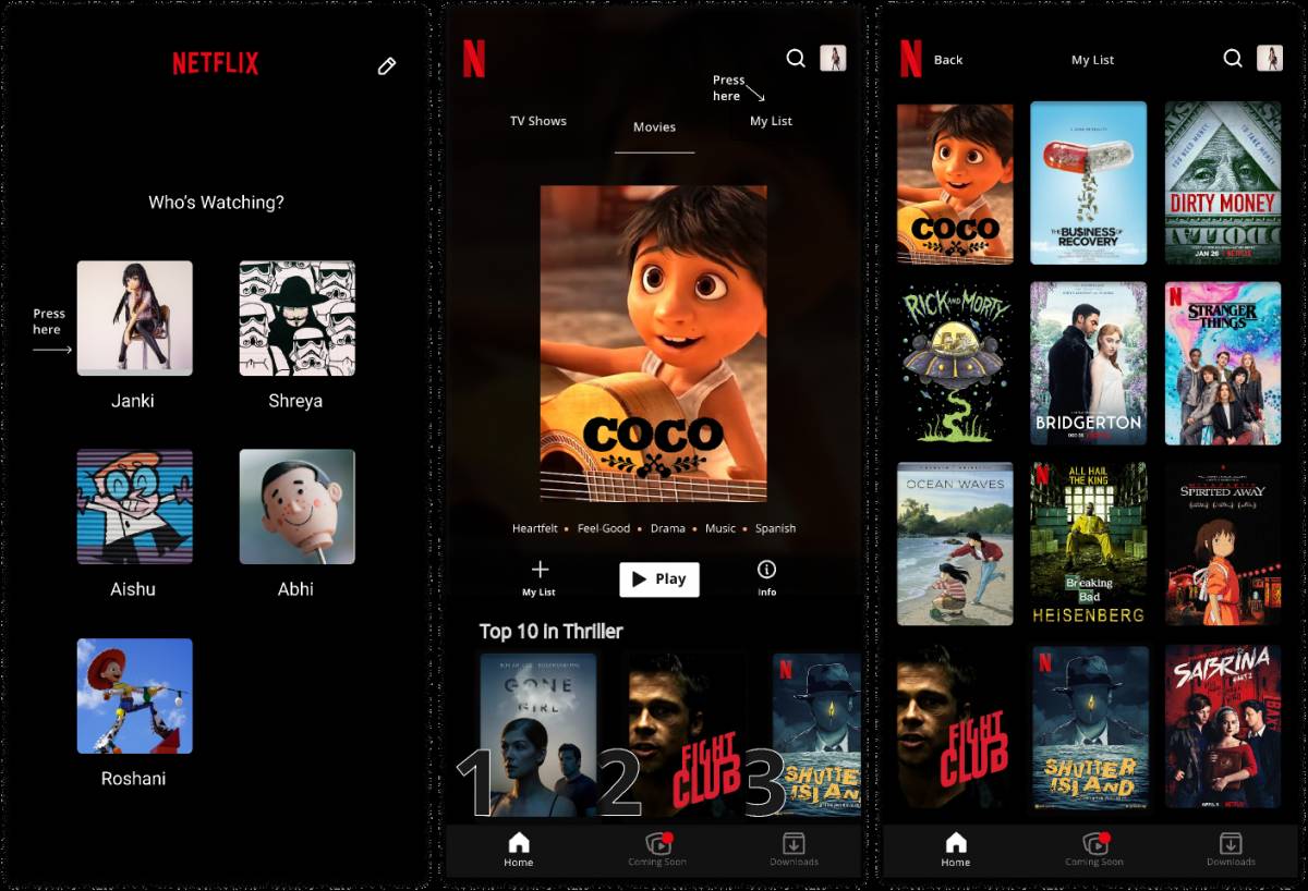 Figma Netflix Screen Mockup - Ui4free.com