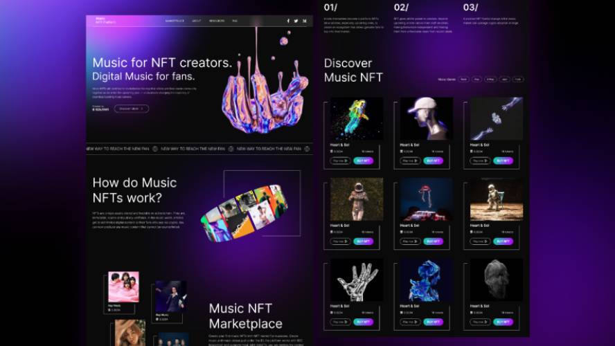 Figma NFT for Music Creators with Prototype
