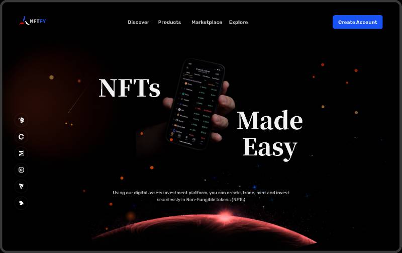Figma NFT Hero Section Website Landing Page