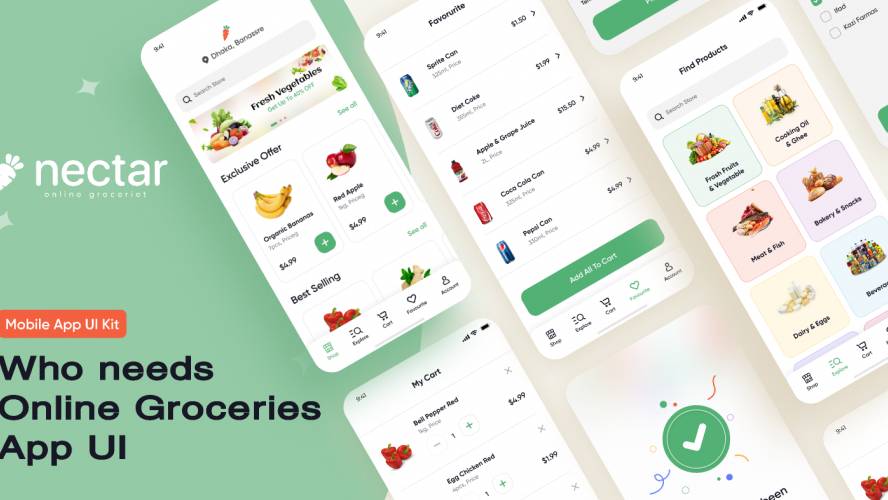 Figma Online Groceries App UI