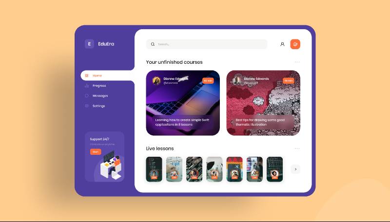 Figma Online Learning Platform | UI4Free