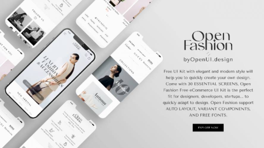Figma Open Fashion Free eCommerce UI Kit