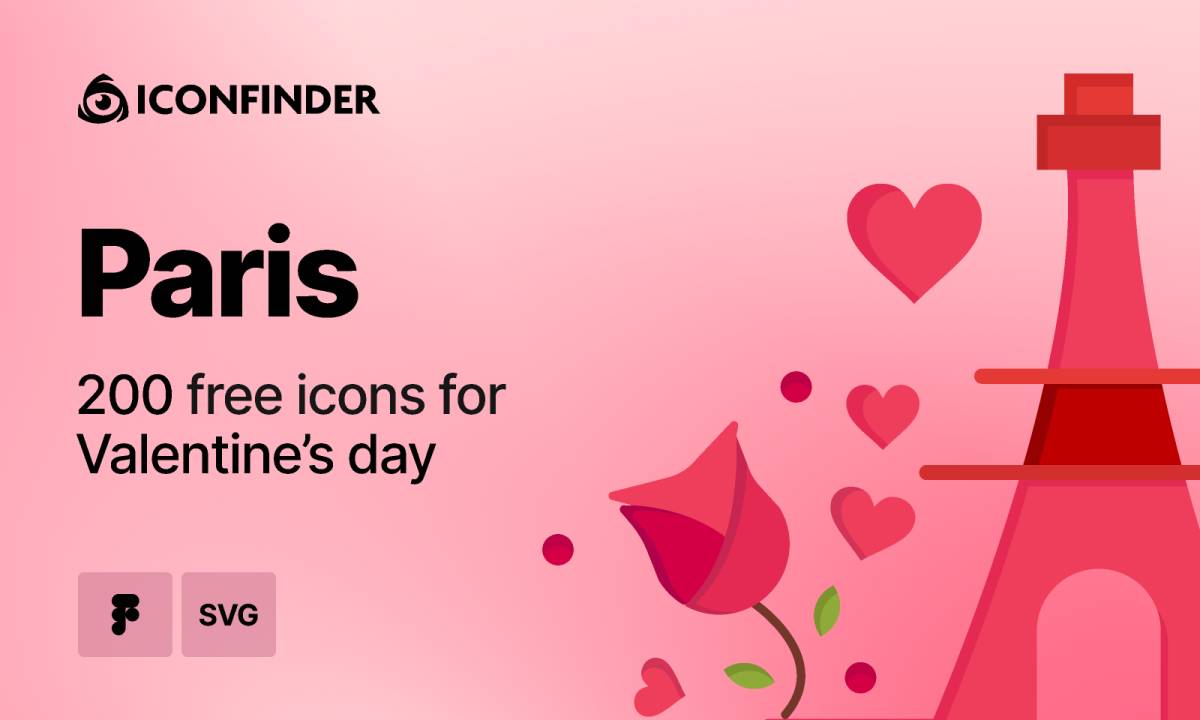 Figma Paris Valentine's day icons