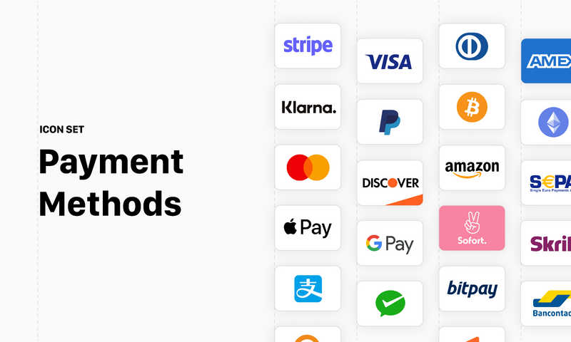 Figma Payment Methods Icon Set - Ui4free.com