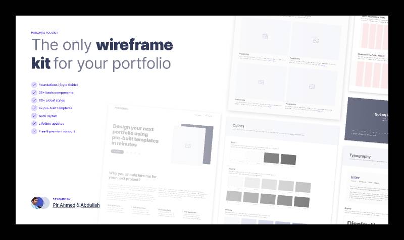 Figma Personal PortFolio Ui Kit | UI4Free