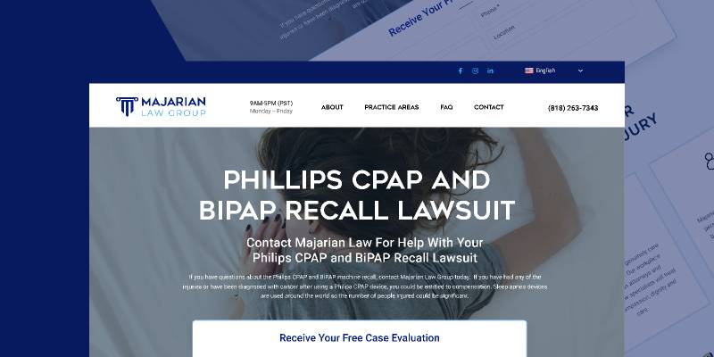 Figma Philips Recall Law Landing Page Template