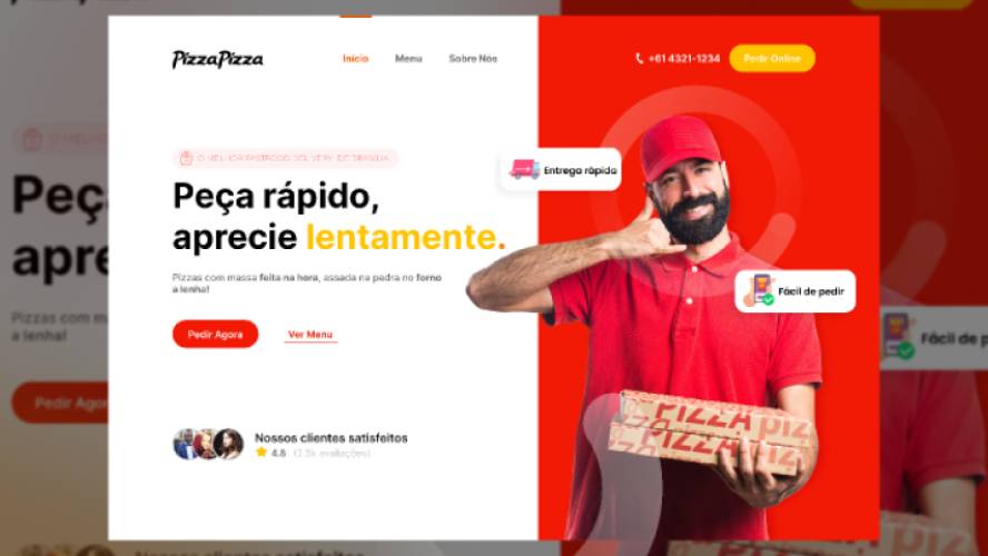 Figma Pizza Delivery UI Landing Page
