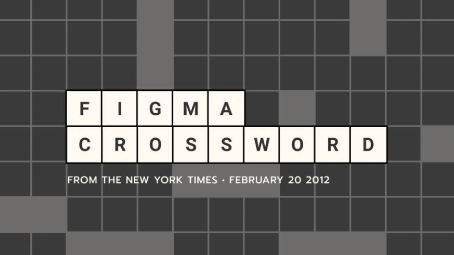 Figma Playable Figma Crossword