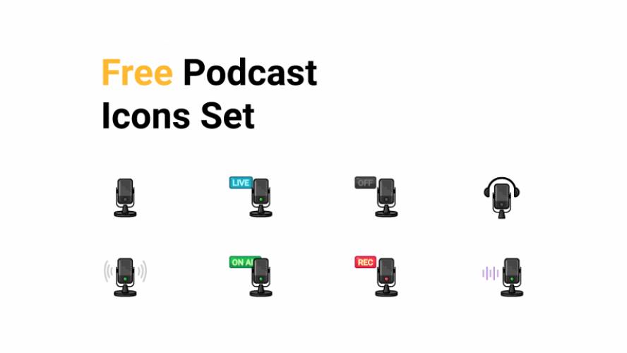 Figma Podcast icons set Free Download
