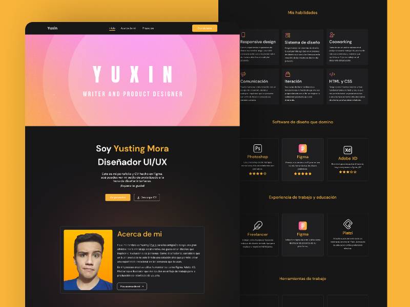 Figma Portfolio Personal Free Template | UI4Free
