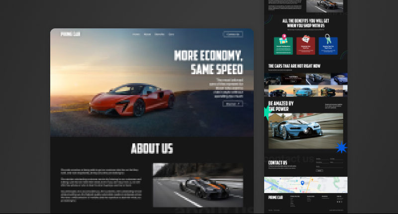 Figma Prime Car Landing Page | UI4Free